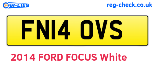 FN14OVS are the vehicle registration plates.