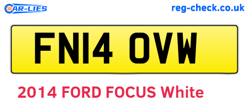 FN14OVW are the vehicle registration plates.
