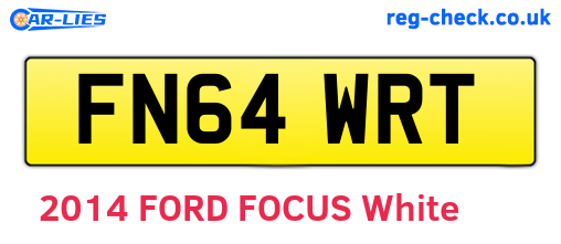 FN64WRT are the vehicle registration plates.