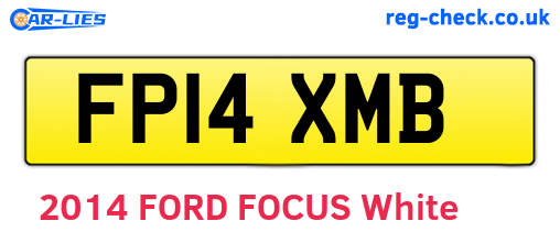 FP14XMB are the vehicle registration plates.