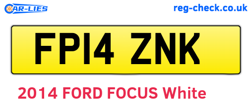 FP14ZNK are the vehicle registration plates.