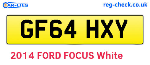 GF64HXY are the vehicle registration plates.