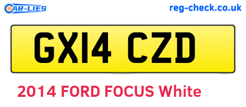 GX14CZD are the vehicle registration plates.