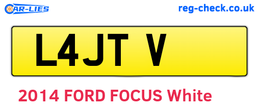 L4JTV are the vehicle registration plates.