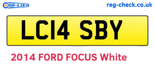LC14SBY are the vehicle registration plates.