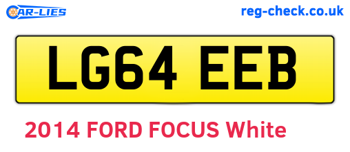 LG64EEB are the vehicle registration plates.