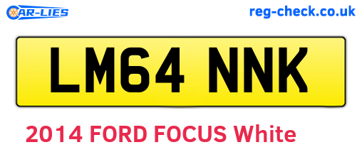 LM64NNK are the vehicle registration plates.