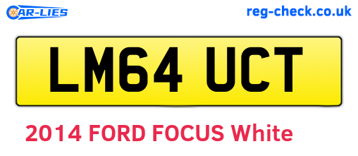 LM64UCT are the vehicle registration plates.