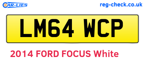 LM64WCP are the vehicle registration plates.