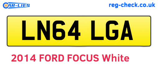 LN64LGA are the vehicle registration plates.