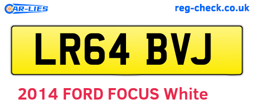 LR64BVJ are the vehicle registration plates.