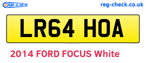 LR64HOA are the vehicle registration plates.