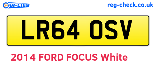LR64OSV are the vehicle registration plates.