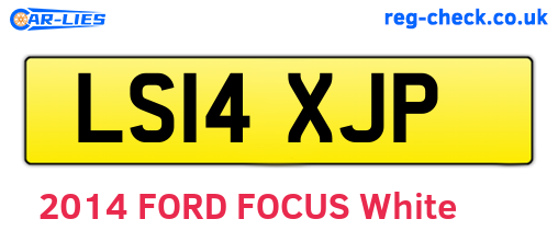 LS14XJP are the vehicle registration plates.