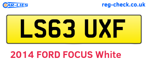 LS63UXF are the vehicle registration plates.