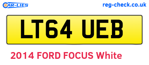 LT64UEB are the vehicle registration plates.