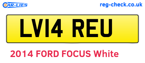 LV14REU are the vehicle registration plates.