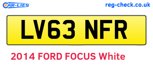LV63NFR are the vehicle registration plates.