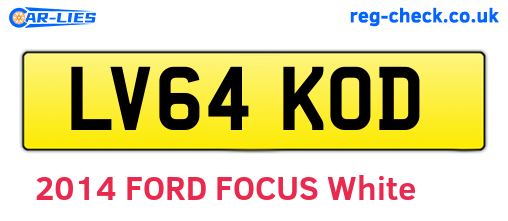 LV64KOD are the vehicle registration plates.