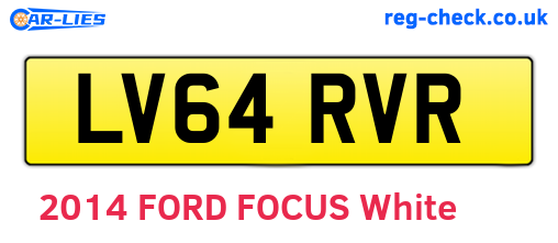 LV64RVR are the vehicle registration plates.