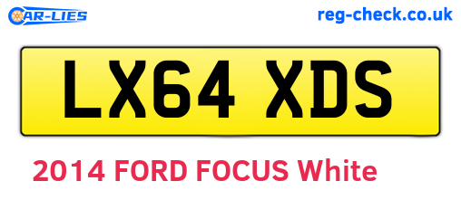 LX64XDS are the vehicle registration plates.