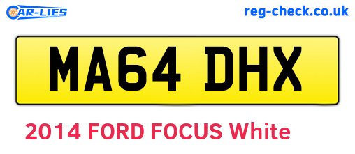 MA64DHX are the vehicle registration plates.