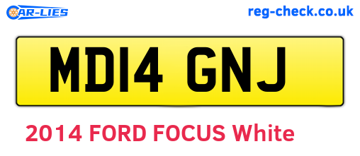 MD14GNJ are the vehicle registration plates.