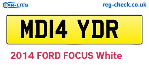 MD14YDR are the vehicle registration plates.