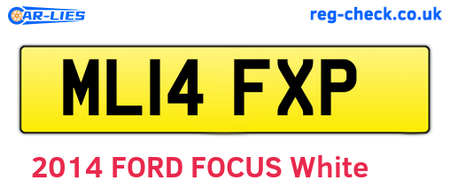 ML14FXP are the vehicle registration plates.