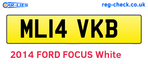 ML14VKB are the vehicle registration plates.