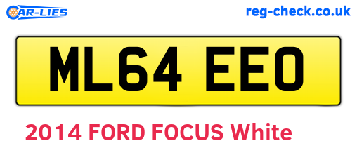 ML64EEO are the vehicle registration plates.