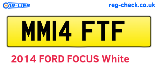 MM14FTF are the vehicle registration plates.