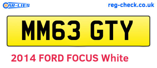 MM63GTY are the vehicle registration plates.