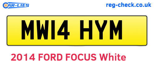 MW14HYM are the vehicle registration plates.