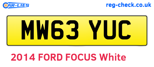 MW63YUC are the vehicle registration plates.