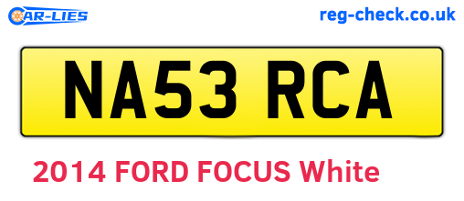 NA53RCA are the vehicle registration plates.