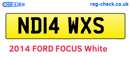 ND14WXS are the vehicle registration plates.
