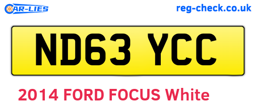 ND63YCC are the vehicle registration plates.
