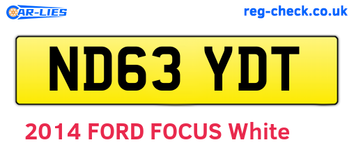 ND63YDT are the vehicle registration plates.