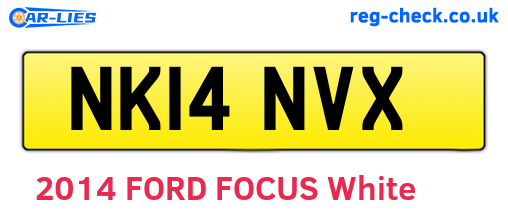 NK14NVX are the vehicle registration plates.