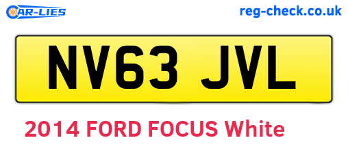 NV63JVL are the vehicle registration plates.