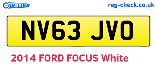 NV63JVO are the vehicle registration plates.