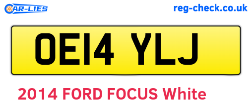 OE14YLJ are the vehicle registration plates.