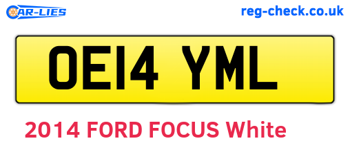 OE14YML are the vehicle registration plates.