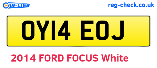 OY14EOJ are the vehicle registration plates.