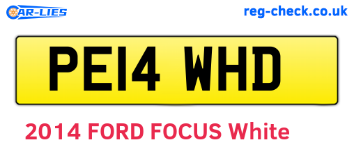 PE14WHD are the vehicle registration plates.