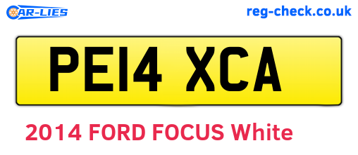 PE14XCA are the vehicle registration plates.