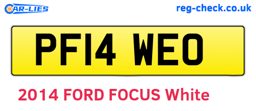 PF14WEO are the vehicle registration plates.