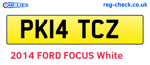 PK14TCZ are the vehicle registration plates.