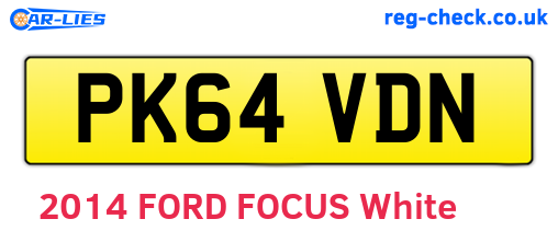 PK64VDN are the vehicle registration plates.